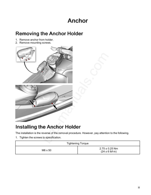 Anchor Holder Manual