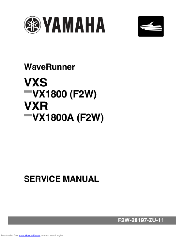 waverunner vxs vx1800 Manual