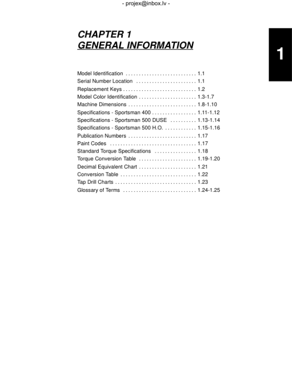 2001 Polaris Sportsman 500 Manual - Image 2