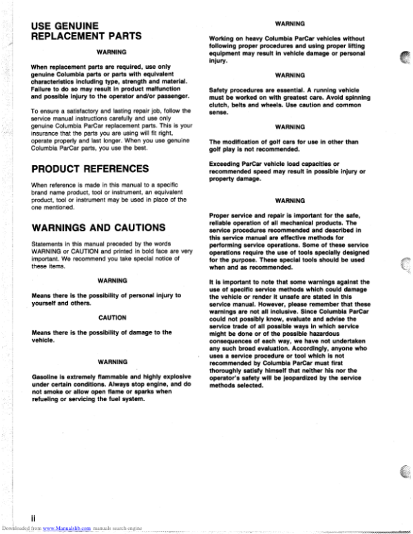 1991 parcar 1992gasoline Manual - Image 3