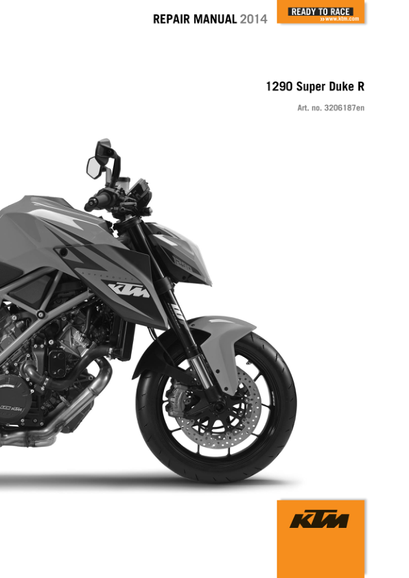 2014 KTM 2 1290 Super Duke R Repair Manual