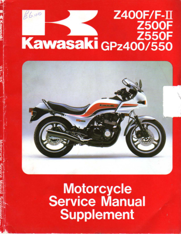 1983-1985 kawasaki gpz400 550 z400 500 550 Manual