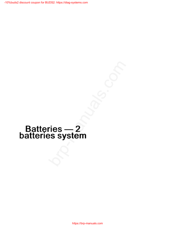 Battery 6 2 batteries system Manual