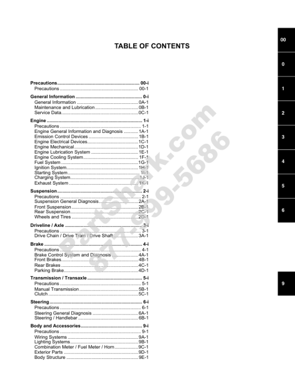 2009 Suzuki 400 LTZ Quad Sport Manual - Image 3