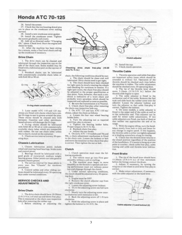 1971-1985 ATC70 ATC125 Manual - Image 3