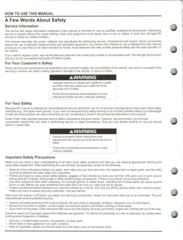 2014-2016 Honda Foreman 500 Manual - Image 2