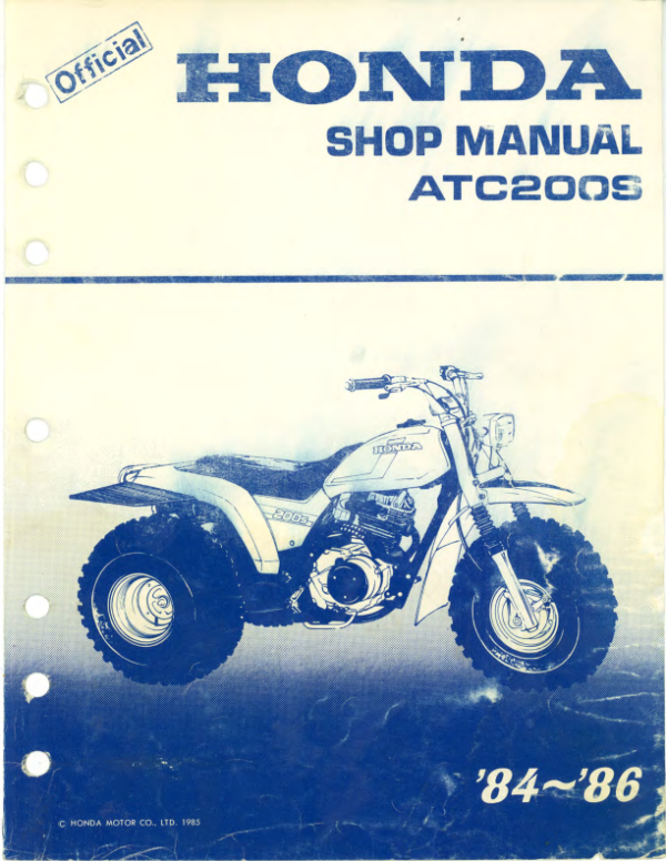 1984-1986 ATC200S Manual