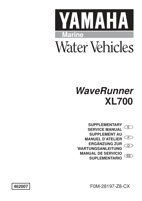 waverunner xl700 useWithxl760 xl1200 Manual