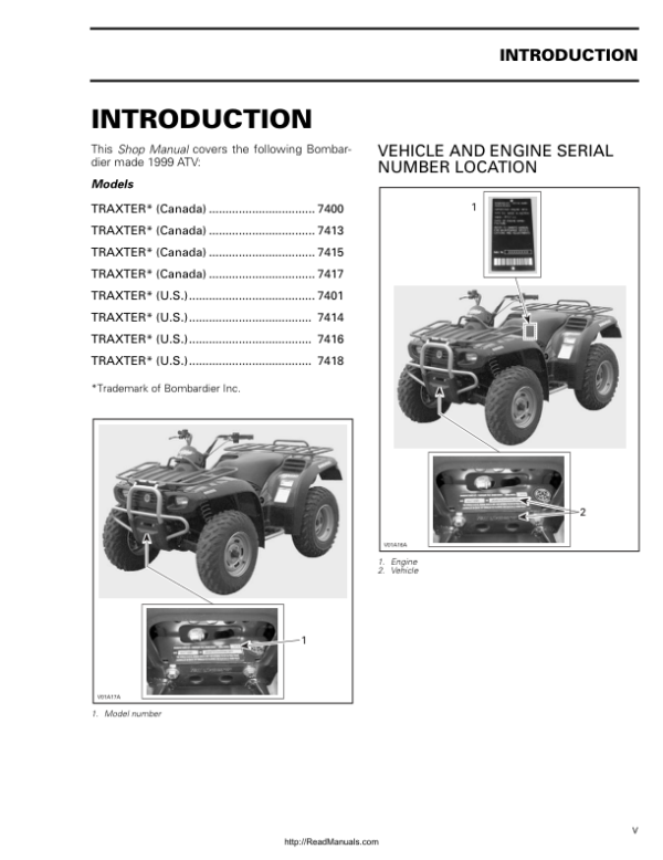 1999-2000 Bombardier Traxter pdf Manual - Image 3