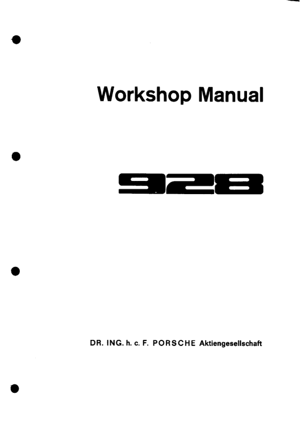 1990 porsche 928 repair pdf Manual