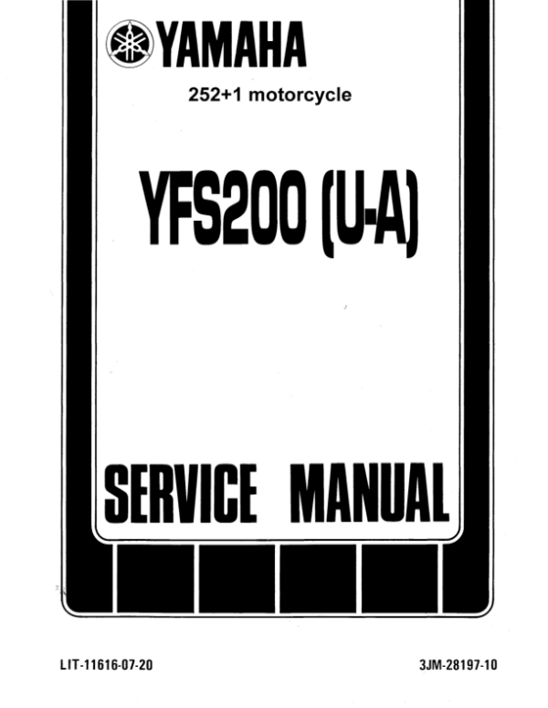 1988 Yamaha Blaster 200 Manaual Manual