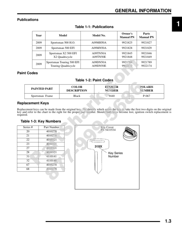 2009 Polaris Sportsman 500 Manual - Image 3