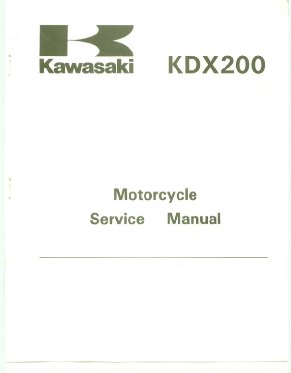 1989-1994 Kawasaki KDX 200 Manual