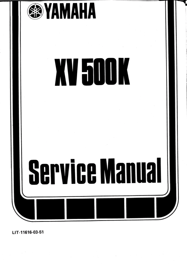 XV500K 83 Manual - Image 2