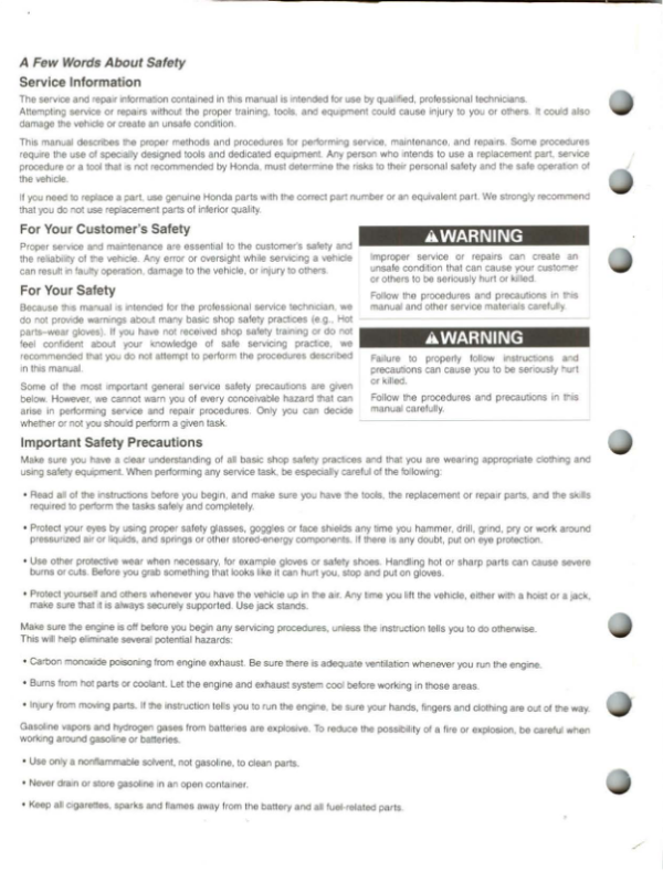 Honda [2005 2012] Rubicon 500 FA FGA FPA pdf Manual - Image 2