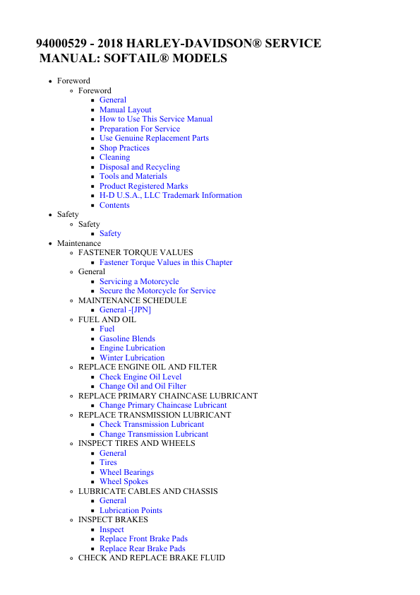 2018 SOFTAIL 94000529 1 pdf Manual