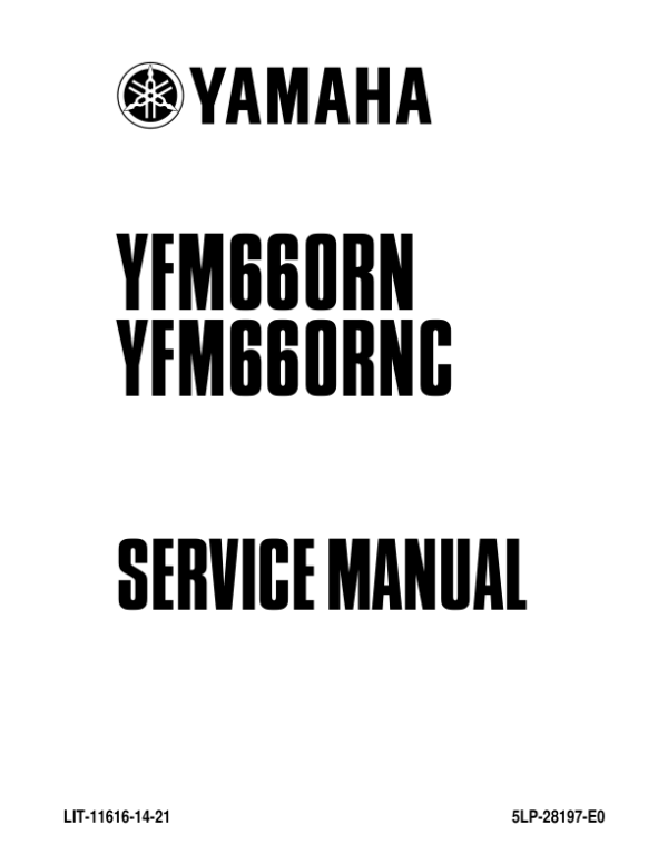 Yamaha Raptor 660 Manual