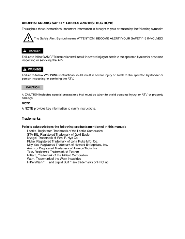 2005 Polaris Sportsman 700 EFI & 800 EFI Manual - Image 3