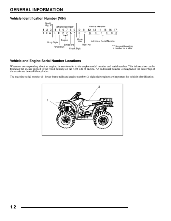 2007 polaris hawkeye 300 2x44x4 sm Manual - Image 2