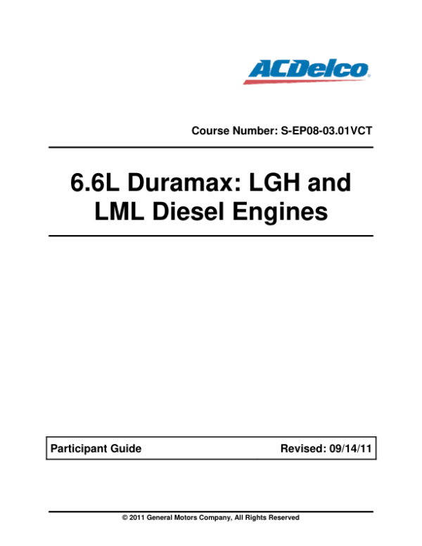 duramax lgh+lml diesel engines Manual