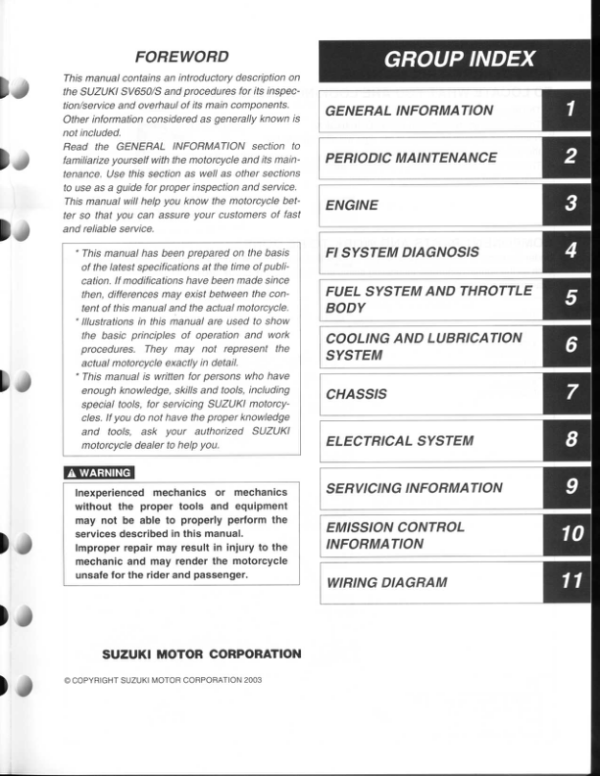 Suzuki sv650 Manual - Image 3