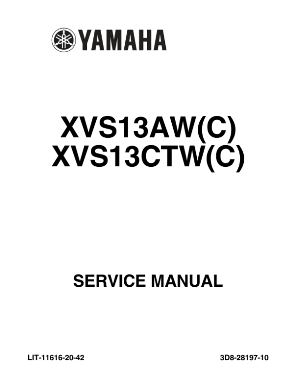 2007-2015 Yamaha XVS1300 vstar Manual