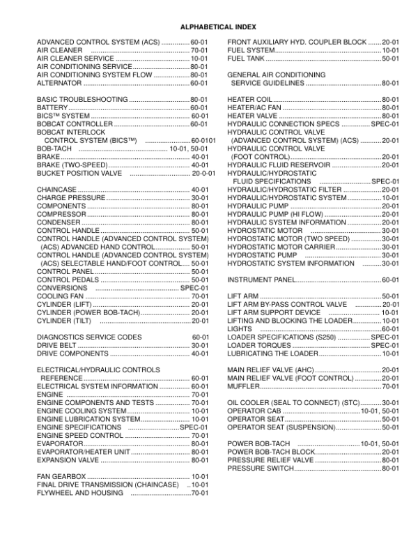 BOBCAT S250 REPAIR SN 520711001 AND ABOVE pdf Manual - Image 3