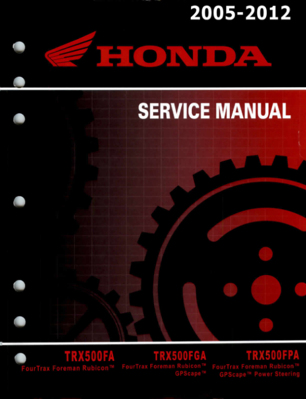 Honda [2005 2012] Rubicon 500 FA FGA FPA pdf Manual