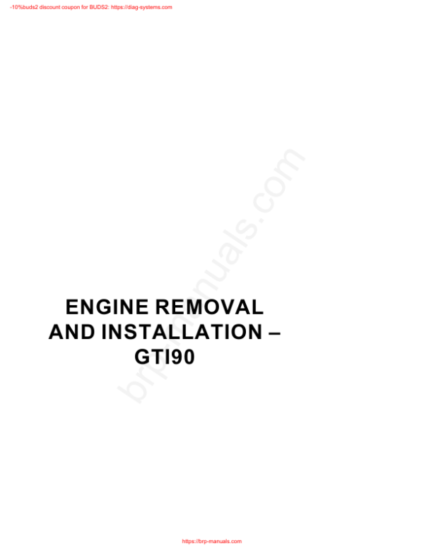 Engine 3 Removal and Installation 900 ACE Manual