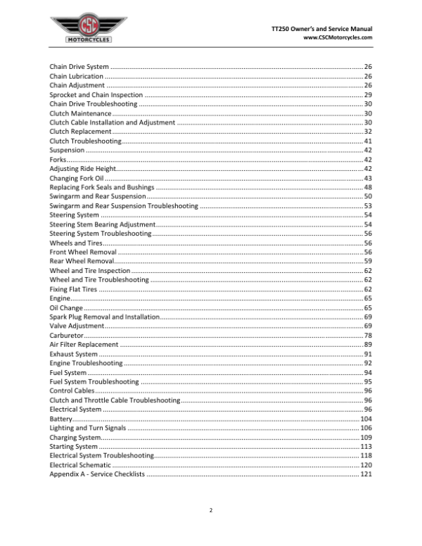 CSC 489630985 TT250 pdf Manual - Image 3