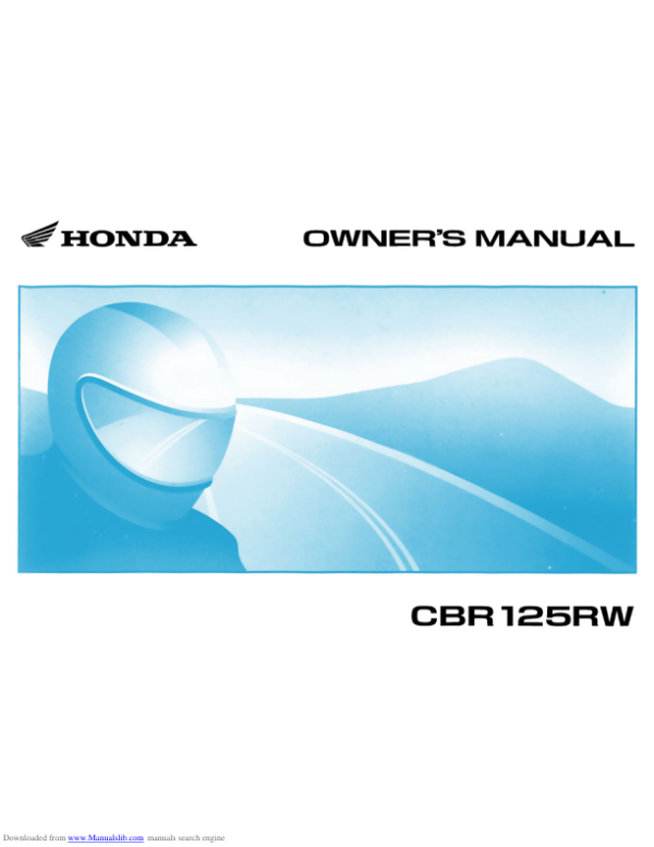 2007 cbr 125rw pdf Manual