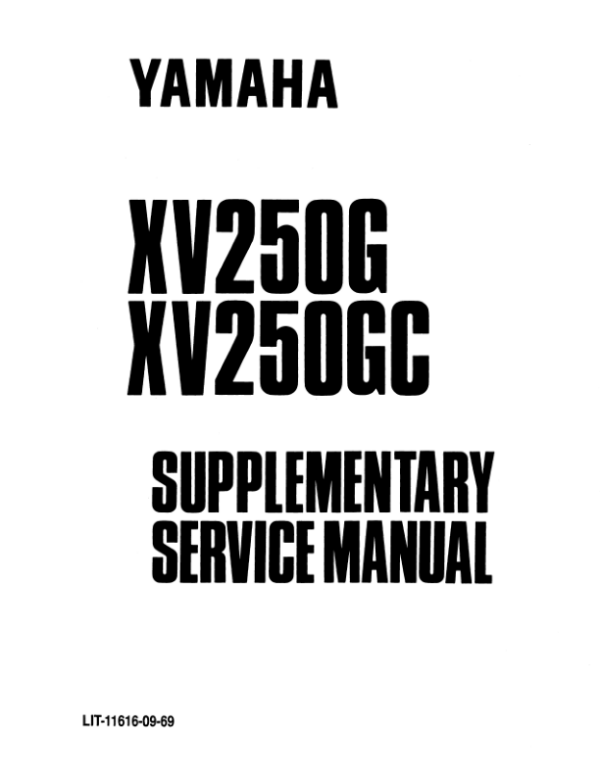 Yamaha XV250 Services Manual - Image 2