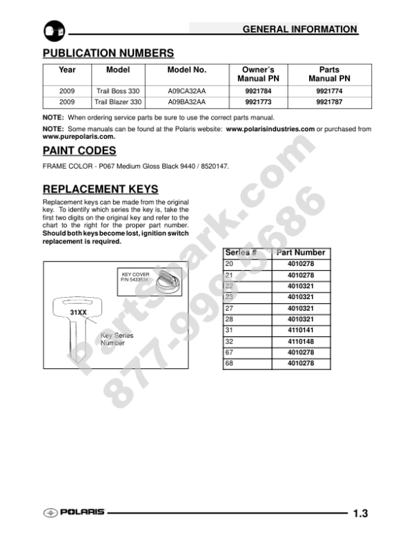 2009 Polaris TrailBoss Trailblazer 330 Manual - Image 3