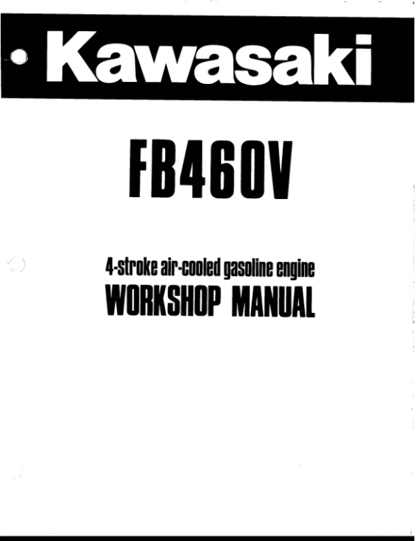 Kawasaki FB460V Manual