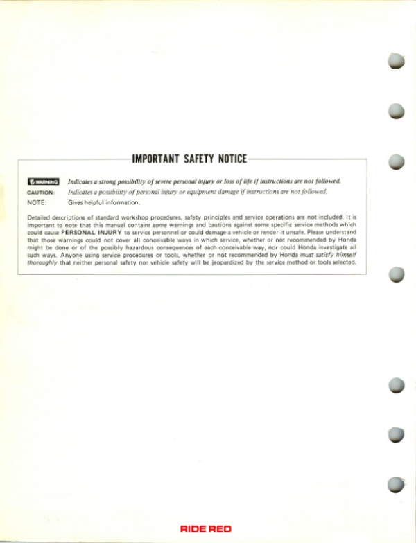 1984 Honda Fourtrax 200 pdf Manual - Image 2