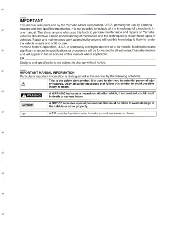 2015-2016 yamaha yzf r3 Manual - Image 2