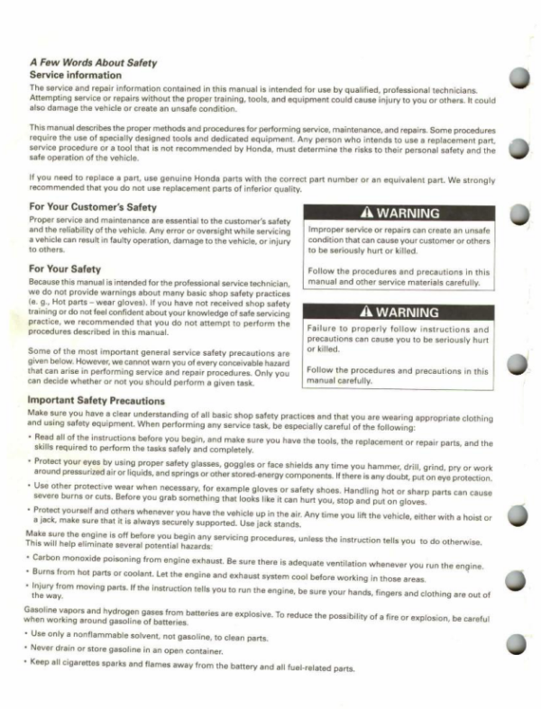 Repair [2001 2006]Honda TRX300ex pdf Manual - Image 2