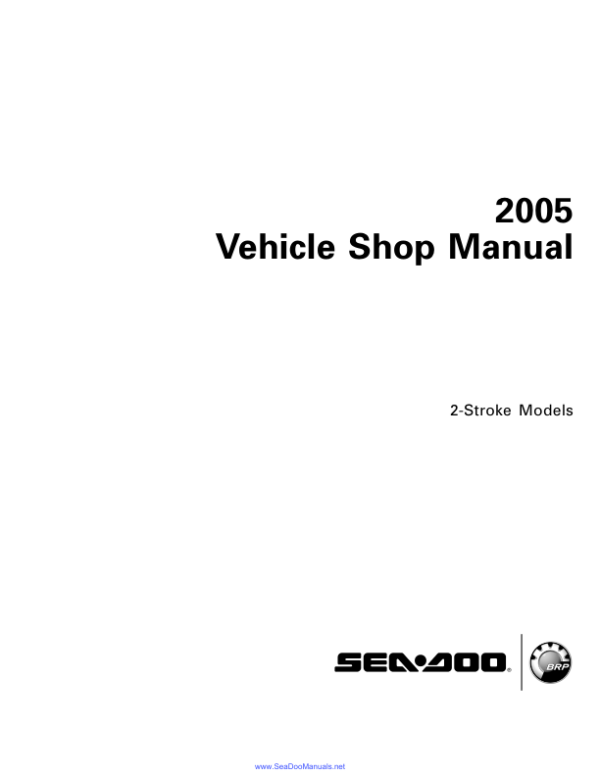 2005 seadoo 2 stroke shop Manual - Image 2