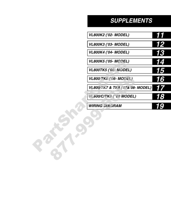 Suzuki Boulevard vl800 Servicemanual Manual - Image 3