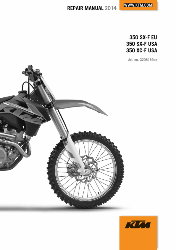 2014 KTM 1 350 SX F XC F Manual