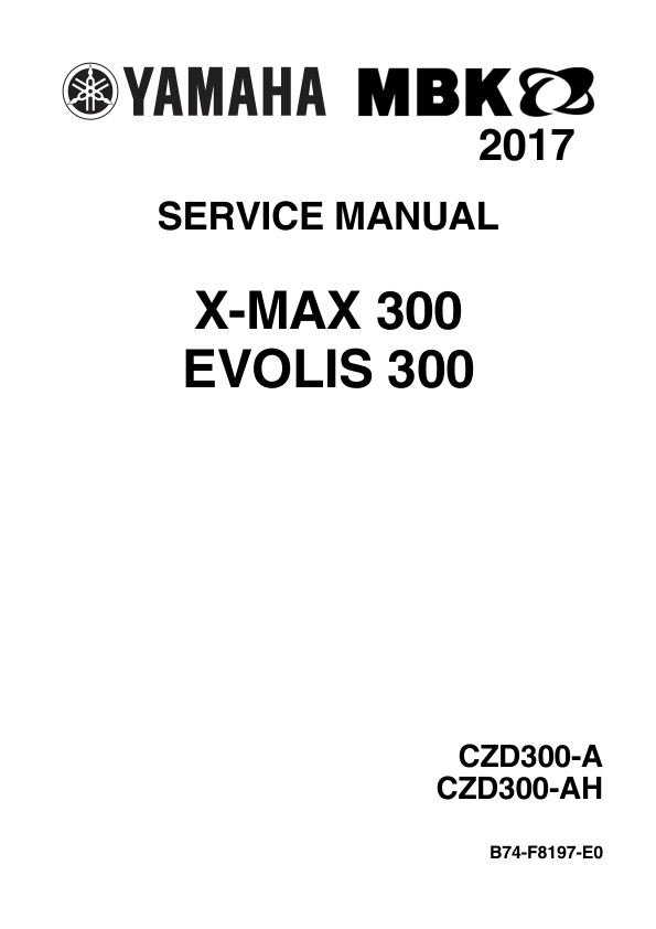 2017 mbk xmax 300 Manual