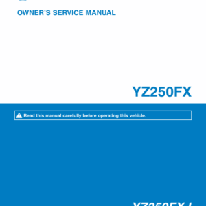 2018 YZ250FX Manual