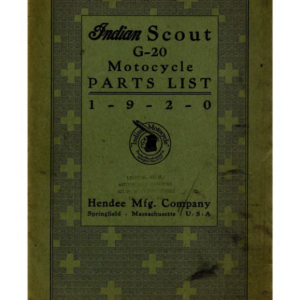 1920 Indian RS391 Indian Scout G 20 Motocycle Parts List A1b [391] Manual