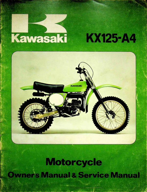 1977 Kawasaki RS730 KX125 A4 Motorcycle Owners [730] pdf Manual