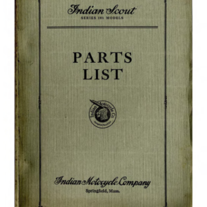 1928 Indian RS439 Indian Scout Series 101 Models Parts List plus 26 A pages A1b [439] Manual
