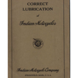 1929 Indian RS457 Correct Lubrication of Indian Motocycles A1b [457] Manual