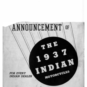 1937 Indian RS500 Indian Sales and Specs Pamphlet A1b [500] Manual
