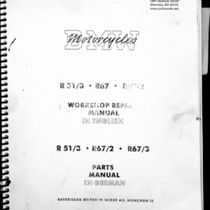 1954 BMW RS860 R51 3 R67 2 R67 3 repair Parts [860] pdf Manual