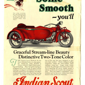 1928 Indian RS440 Indian Scout Sidecar Article and Advertisement from Motorcycling magazine, June 6, A1b [440] Manual