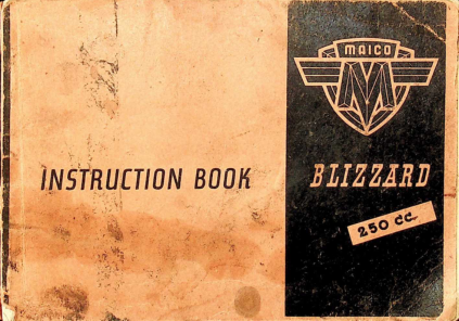Maico RS801 196x Blizzard 250cc Instruction [801] pdf Manual
